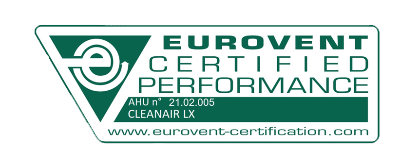 Rendimiento certificado por Eurovent